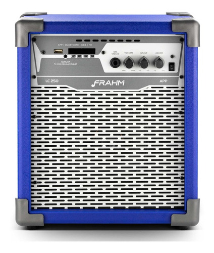 Caixa De Som Amplificada Multiuso 250 Bluetooth 100w Azul 110V/220V