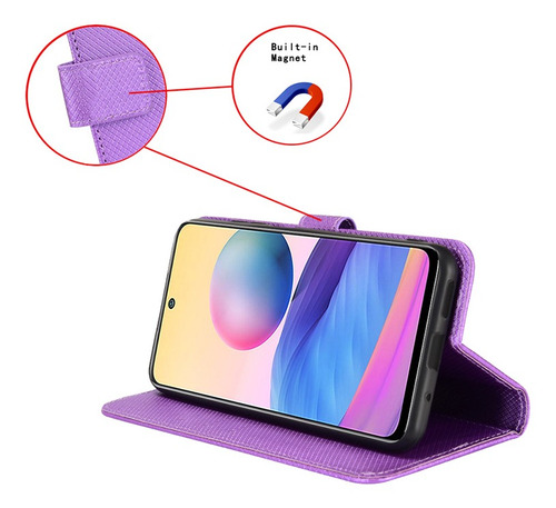 Funda Texturizada Para Zte Blade V40 Smart Luxury Hard Flip