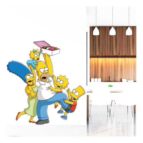 Vinilo Adhesivo Decorativo Pared Los Simpson 97cm Full Color