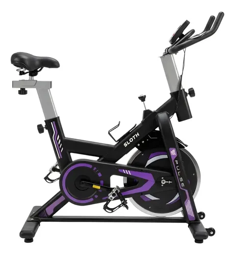 Bicicleta Ergométrica Spinning Sloth Pulse Inércia De 13kg Preto
