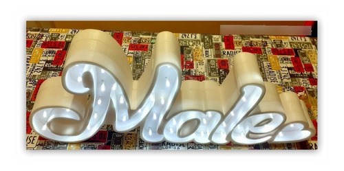 Imagen 3 de 10 de 3 Letras 25 Cm Luz Led Polyfan Tu Nombre Cartel Luminoso