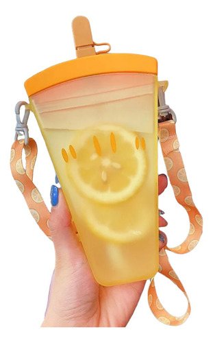 Cantimplora Botella De Agua Forma Fruta Con Correa