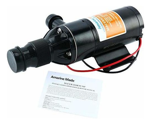 Amarine Made Macerator Bomba De Agua Residual 12 V 12 Gpm