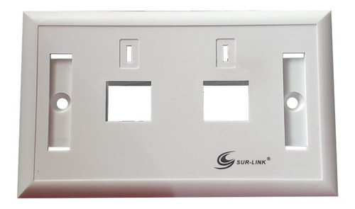 Tapa Face Plate Doble Para Red Lan Rj45 Cat 5e Cat 6x12 Unid