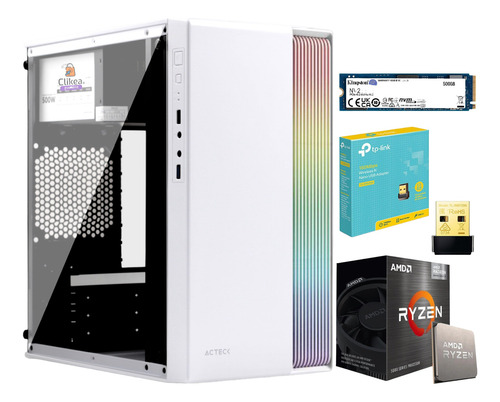Pc Gamer Cpu Amd 5600g Ram 32gb Ddr4 500 Ssd M.2 Hdd 2 Tb