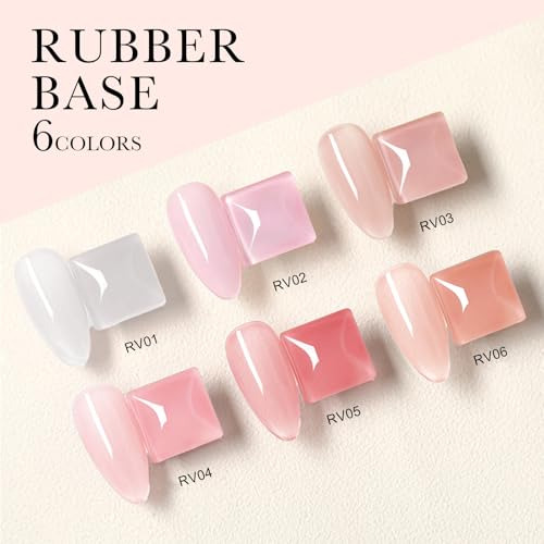 Jgo 6 Esmaltes De Uñas En Gel Venalisa Con Base De Goma Tran