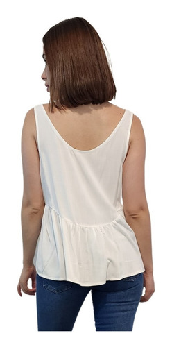 Imagen 7 de 10 de Blusa Magnolia S/manga Voile Y Broderie