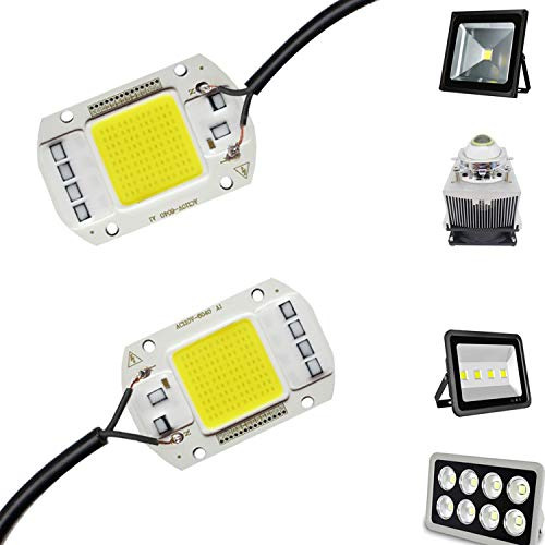 2 Piezas De Chip Led Cob De 50w 110v, Motor De Luz Blan...