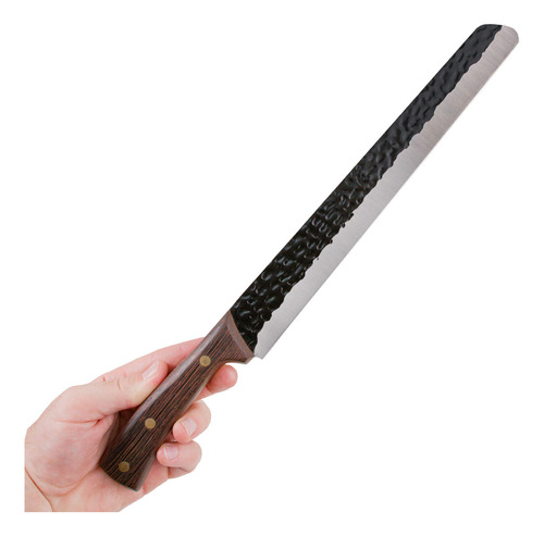 Faca Churrasco Profissional Premium Torwho Para Carne Design Rústico Artesanal Madeira 12 Polegadas Casa Attract 4x4sc
