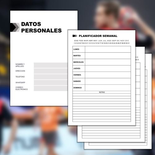 Kit Imprimible Agenda Dt Entrenador Handball (pdf + Ppt)