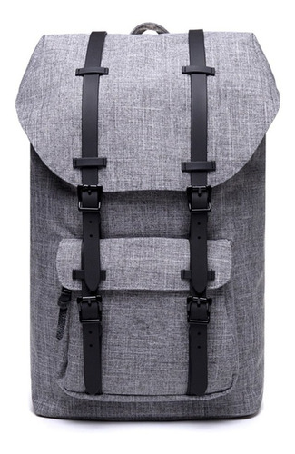 Mochila Urban Tipo Herschel Little America Raven Cros Gris