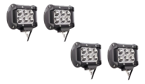 4pcs 4  18w Cree Led Luz Barra De Trabajo Punto Suv De Atv O