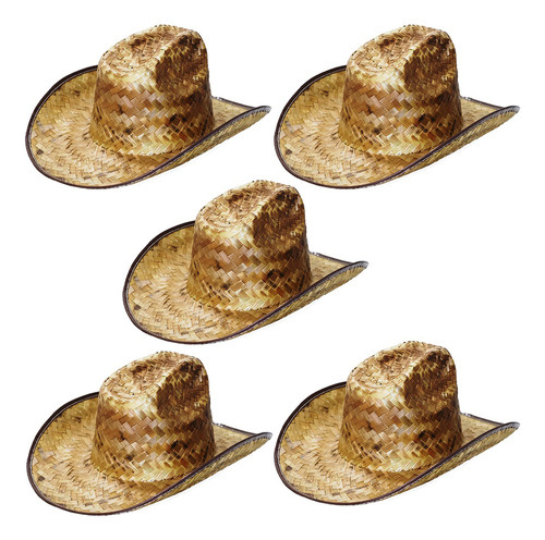Sombrero Vaquero Adulto 1 Pz Palma Paja Disfraz Batucada