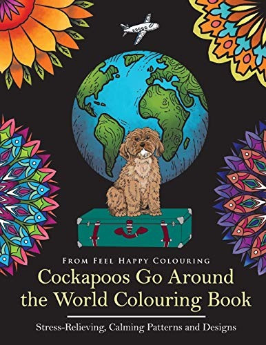 Libro Para Colorear Cockapoos Go Around The World
