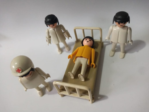 Lote De Enfermeiros - Playmobil - Trol - Anos 70 (Usado)