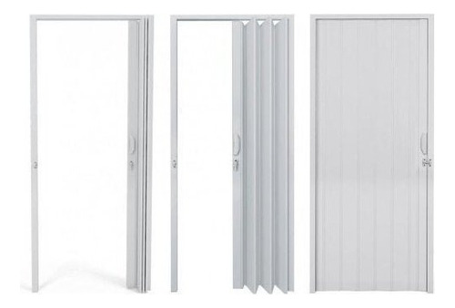 Porta Sanfonada Pvc Polifort 210cmx100cm Cinza Jiwt