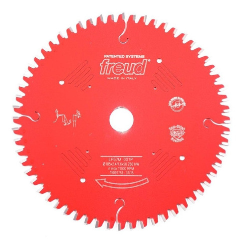 Imagem 1 de 8 de Disco De Serra 185mm 60 Dentes Para Mdf Lp67m 001 Freud