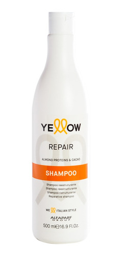 Alfaparf Yellow Repair Shampoo Proteína Almendra Cacao 500ml