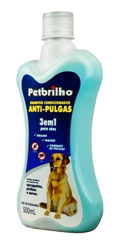 Imagem 1 de 7 de Shampoo Antipulgas Para Cachorros 3x1 500ml