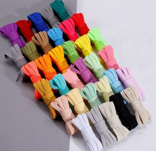 Imagen 3 de 6 de Cordon Para Zapatilla,colores,8mm Ancho, 120, Y 140cm Largo