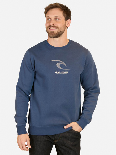 Poleron Cr Search Art Crew Azul Hombre Rip Curl