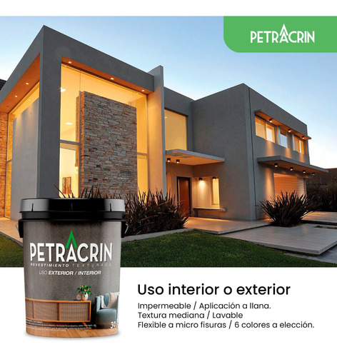 Revestimiento Texturado 30kg Ext / Int Grano Medio Petracrin