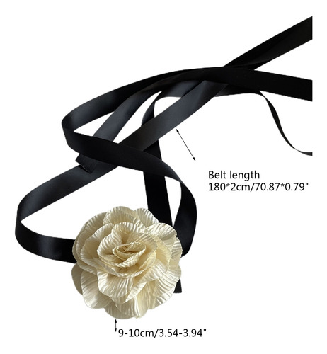 Gargantilla De Tela Con Cuello De Flores Artificiales (wr)