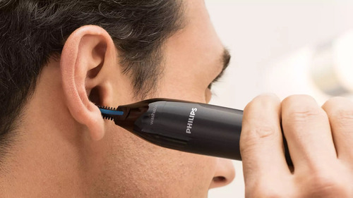 Imagen 3 de 10 de Nose Recortadora Philips Series 1000 NT1650 negra