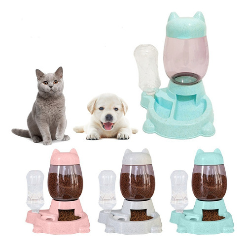 Comedouro E Bebedouro Automatico Plastico Cães E Gatos