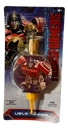Vela Magica Pirotecnia Chispas Pastel Fiesta Transformers