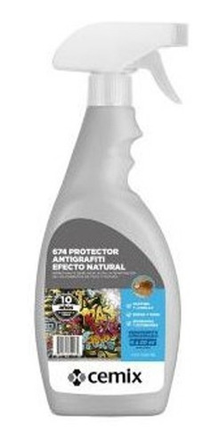 Imagen 1 de 5 de Protector Antigrafiti 674 Efecto Natural Litro Cemix