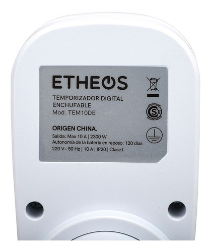 Temporizador Digital Enchufable Reloj Timer 10a 220v Full
