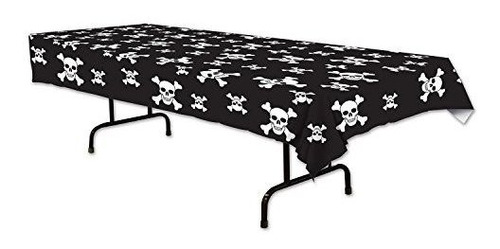 Mantel Pirata De Beistle, 54 Por 108 Pulgadas, Negro / Blanc