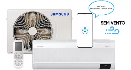 Aire acondicionado Samsung Wind-Free split inverter frío/calor 9000 BTU  blanco 220V Ar-Condicionado