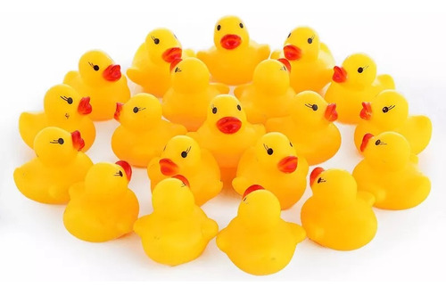 Juego De 20 Patitos De Goma Amarillos.