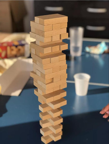 Jogo Caiu Perdeu Torre Madeira Equilíbrio Brinquedo Menino Menina