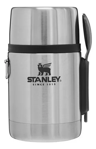 Lonchera 530 Ml+vaso Cafe Stanley+regalo Soporte -plan B Color Gris