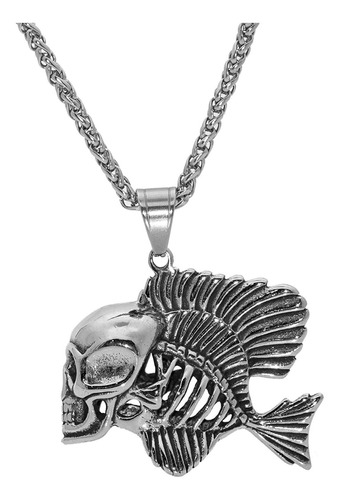 Heavstjer Punk Rock - Collar Con Colgante De Calavera De Ace