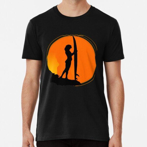 Remera Surfer Girl In Sunset Surf Camisetas Hombre Algodon P