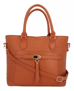 Bolso Tipo Tote Color Café 871-15 Color Marrón