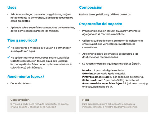 Imagen 3 de 4 de Tacuru Weber Aditivo Vinílico Multiuso 1l