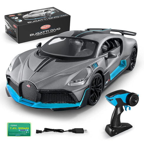 Coche Con Mando A Distancia Miebely Bugatti, Escala 1/16