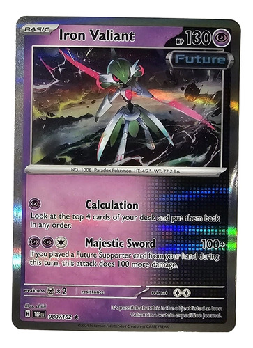 Carta Pokemon Tcg - Iron Valiant - Temporal Forces