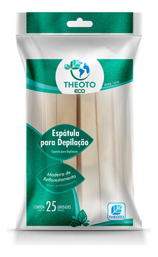 Espátula Palito Depilação Abaixador De Língua Theoto - 25un