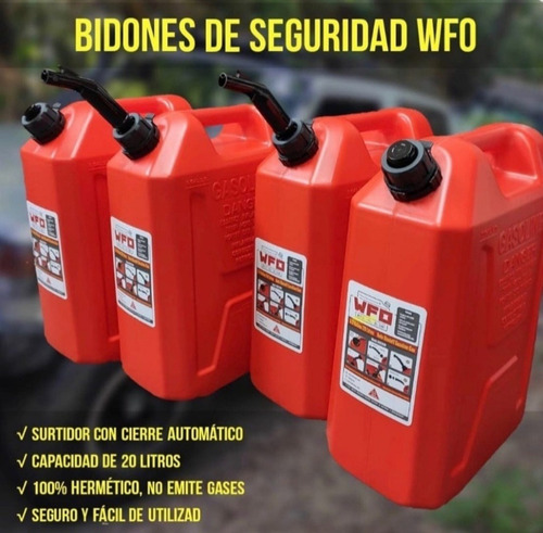 Bidones De 20 Lts Para Gasolina Pico Anti Derrame Importados