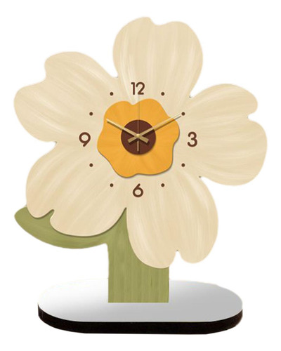 Reloj De Mesa Reloj Analógico Silencioso Decorativo Girasol