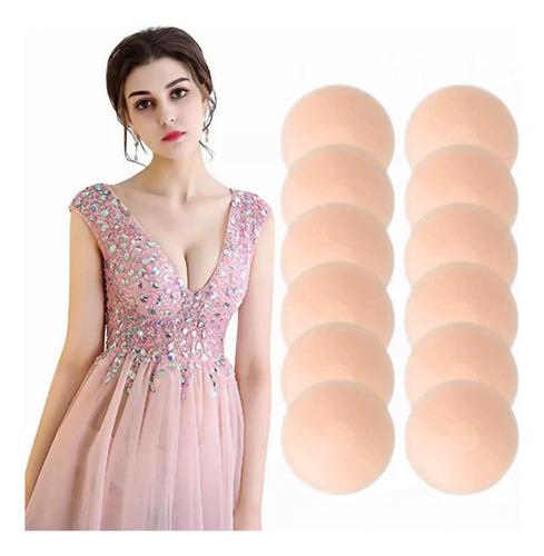 12pcs Pezoneras Bra Levanta Push Up Cubre Pezon De Silicon