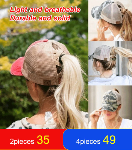 Gorra De Béisbol Versátil Con Forma De Cola De Caballo
