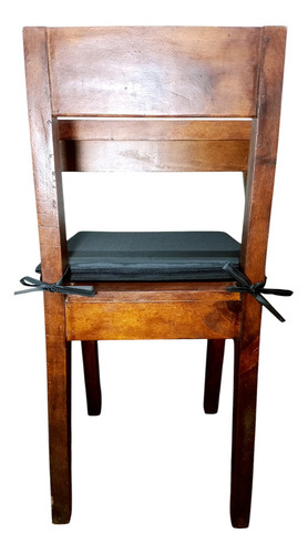 Almohadón Cubre Asiento 40x40 Cm Impermeable Antidesgarro Negro Liso