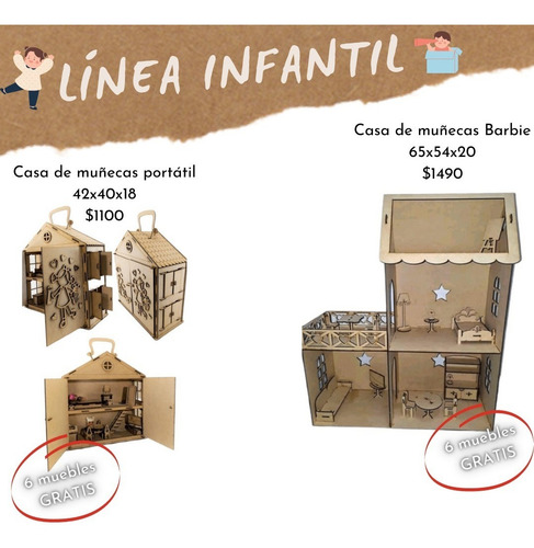 Casita De Muñecas Mdf